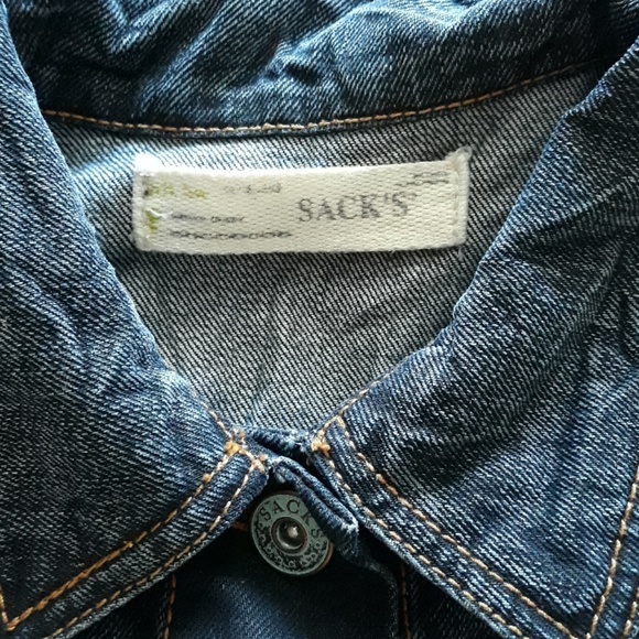 SACK'S DENIM JACKET SZ SMALL JUNIORS - Picture 2 of 6
